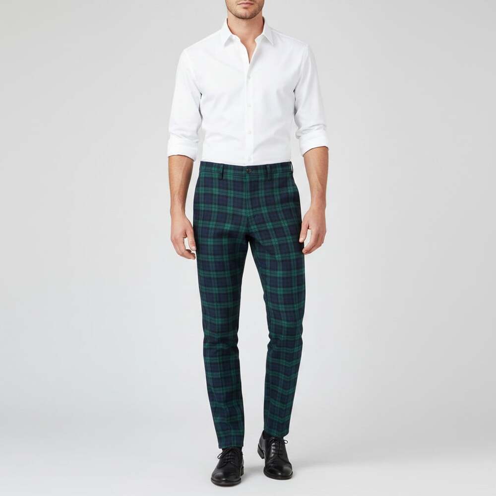 Rag & Bone Daniel Black Watch Plaid Cotton Flannel Pants Size 31